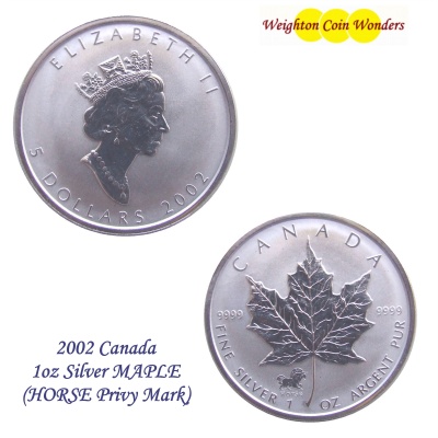 (image for) 2000 1oz Silver Maple - DRAGON Privy